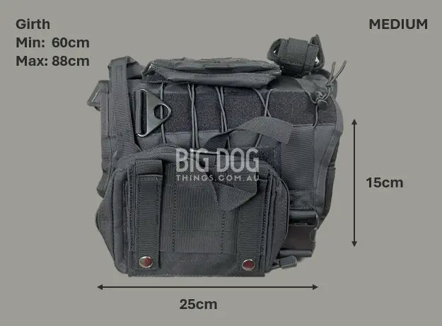 Tactical Dog Backpack with Detachable Velcro Packs BigDogThings.com.au
