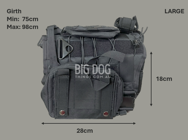 Tactical Dog Backpack with Detachable Velcro Packs – Rugged gear for large dogs