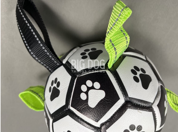 Paw Print Tug Football for Dogs – Durable toy with paw print design