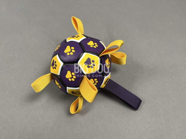 Paw Print Tug Football for Dogs – Durable toy with paw print design