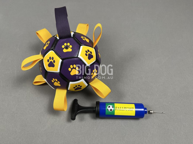 Paw Print Tug Football for Dogs – Durable toy with paw print design