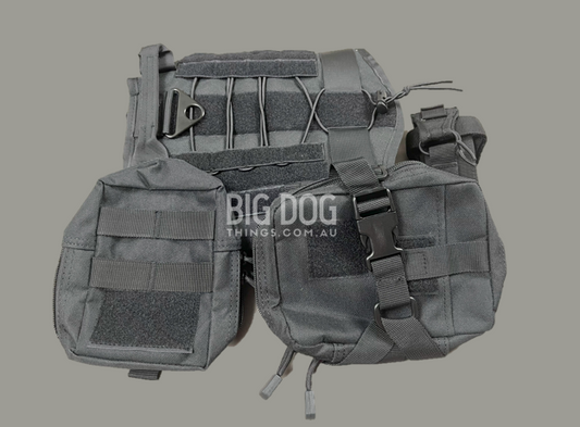 Tactical Dog Backpack with Detachable Velcro Packs – Rugged gear for large dogs